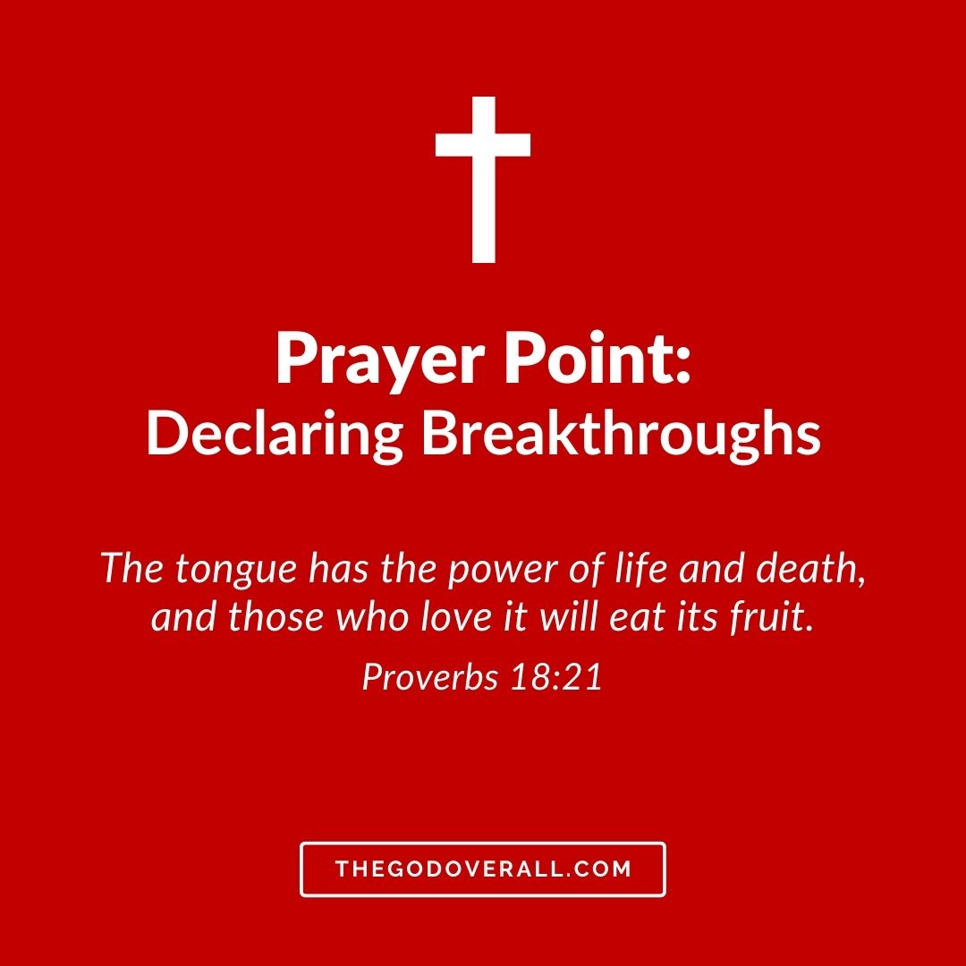 Proverbs 18 vs 21 Prayer Points Declaring Breakthroughs