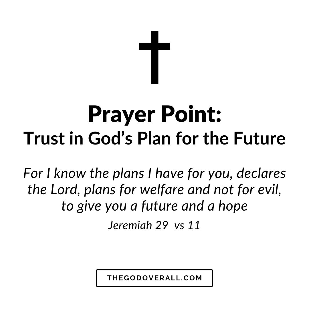 Jeremiah 29 vs 11 Prayer Points To Trust in God’s Plan for the Future