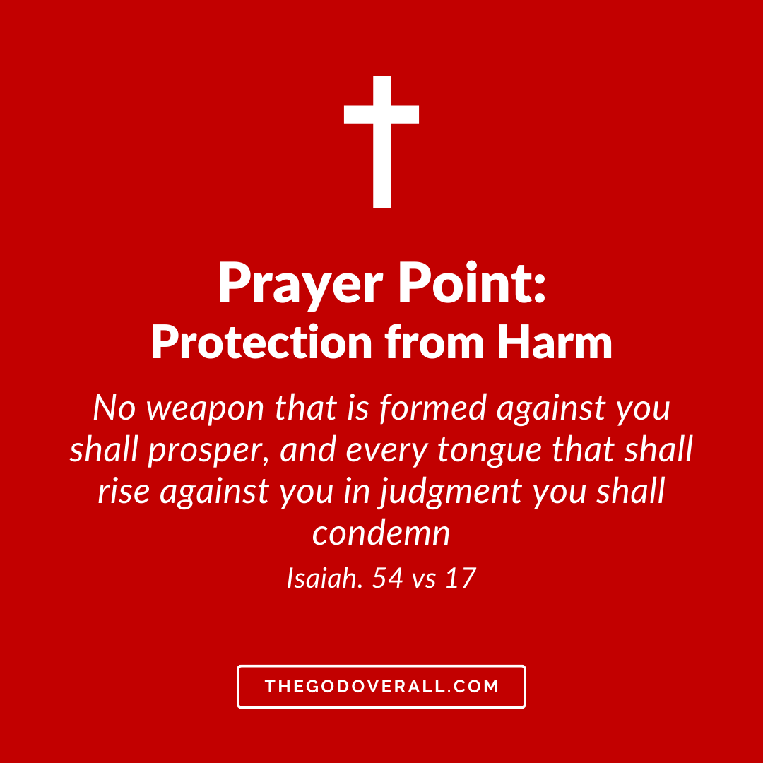 Isaiah 54 vs 17 Prayer Points For Protection From Harm