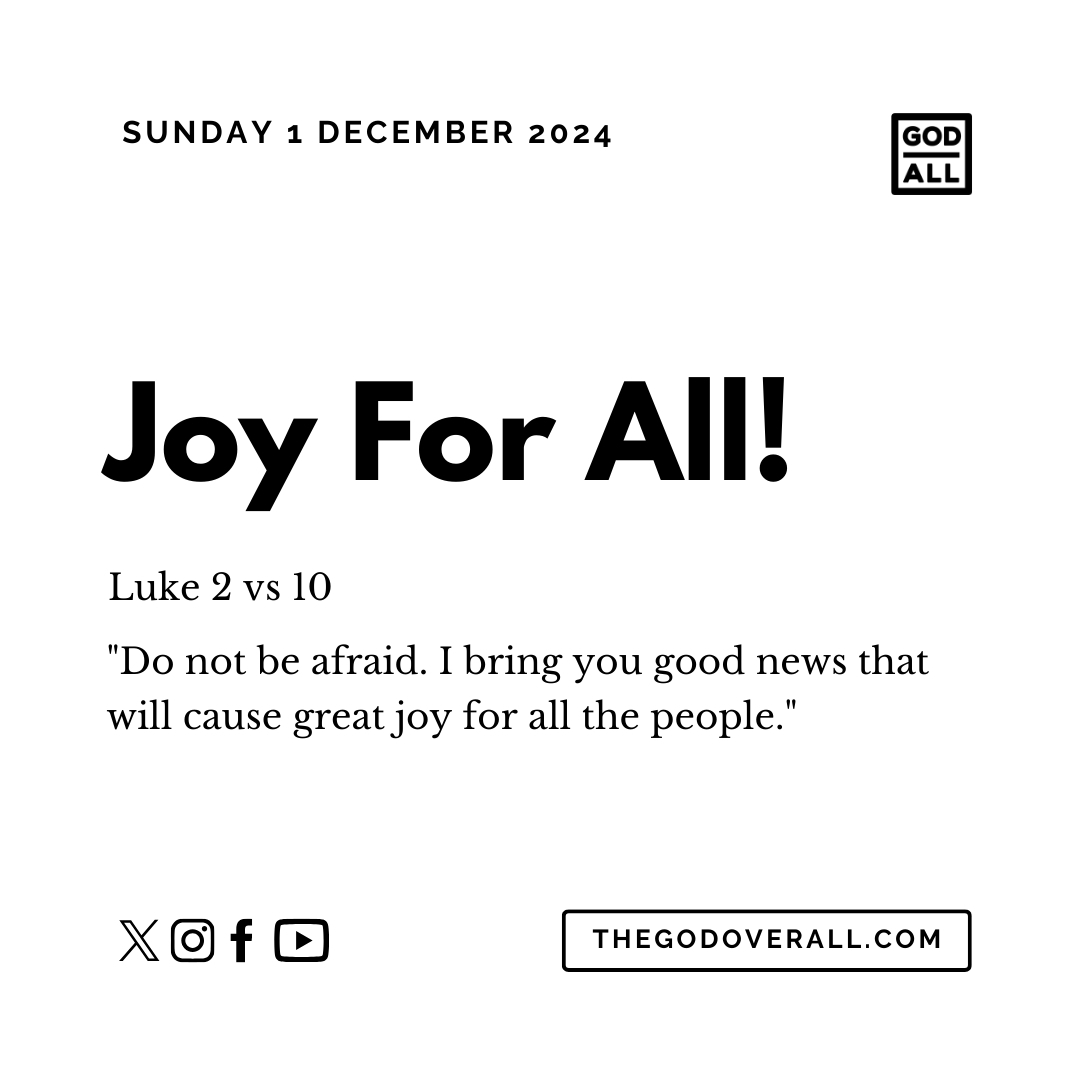 Daily Bible Verse Luke 2 vs 10 – Sunday 1st December 2024 Encouragement For Christians