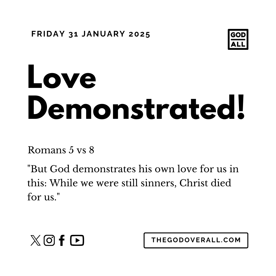 Daily Bible Verse Romans 5 vs 8 – Friday 31st January 2025 Encouragement For Christians