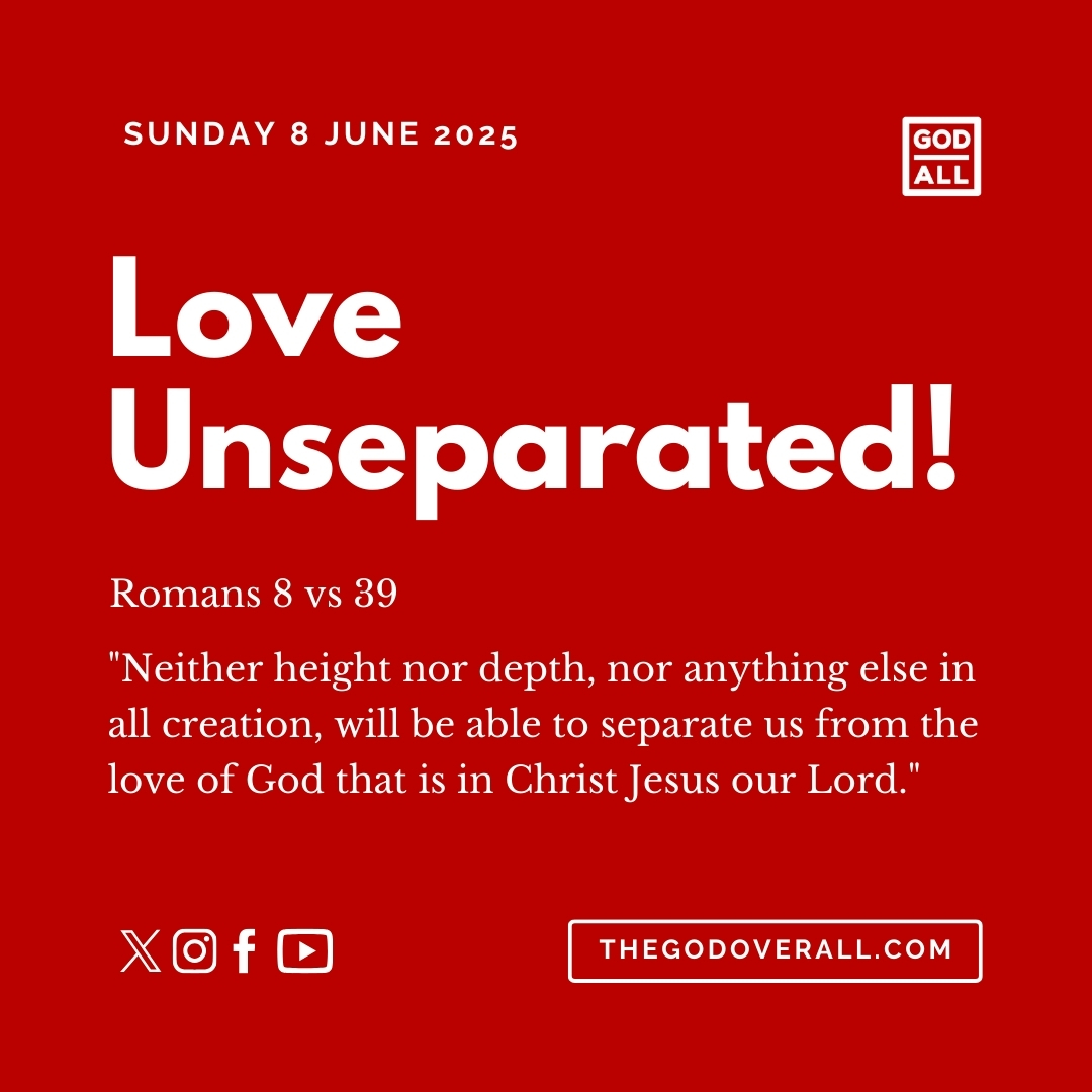Daily Bible Verse Romans 8 vs 39 – Sunday 8th June 2025 Encouragement For Christians